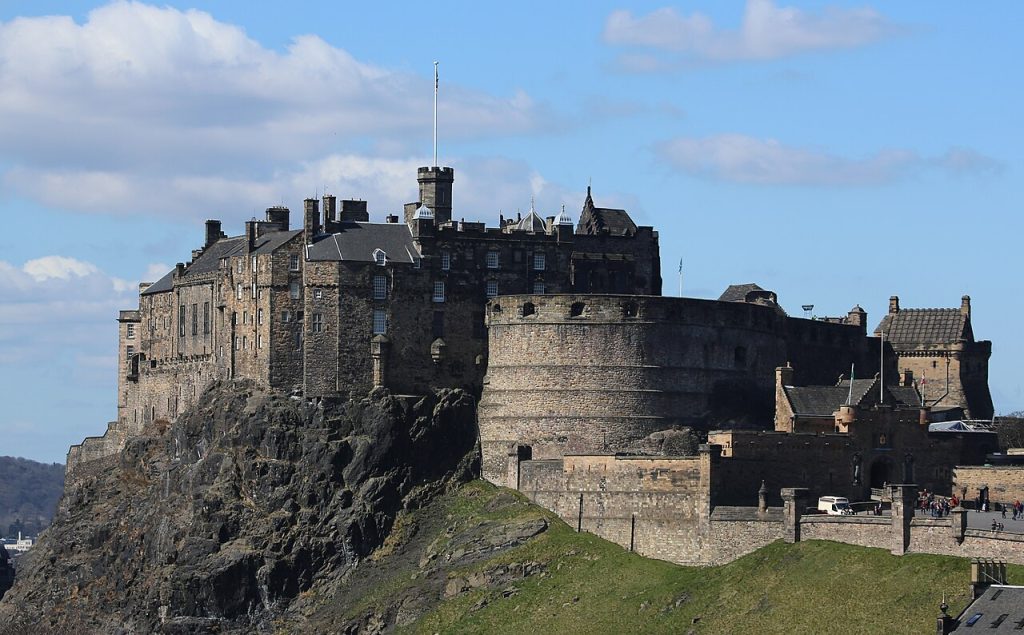 Edinburgh Castle seen from the National Museum of Scotland